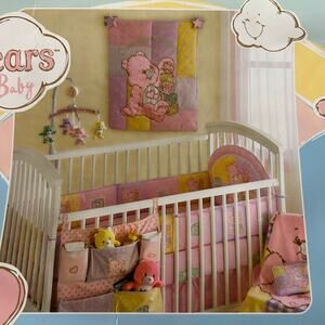 Care Bears Crib Bedding 4 Piece Set 2006 Comforter Sheet Pastels Cartoon Cute